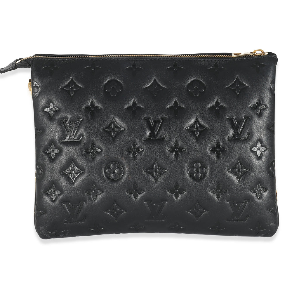 Louis Vuitton Louis Vuitton Black Puffy Lambskin Coussin PM