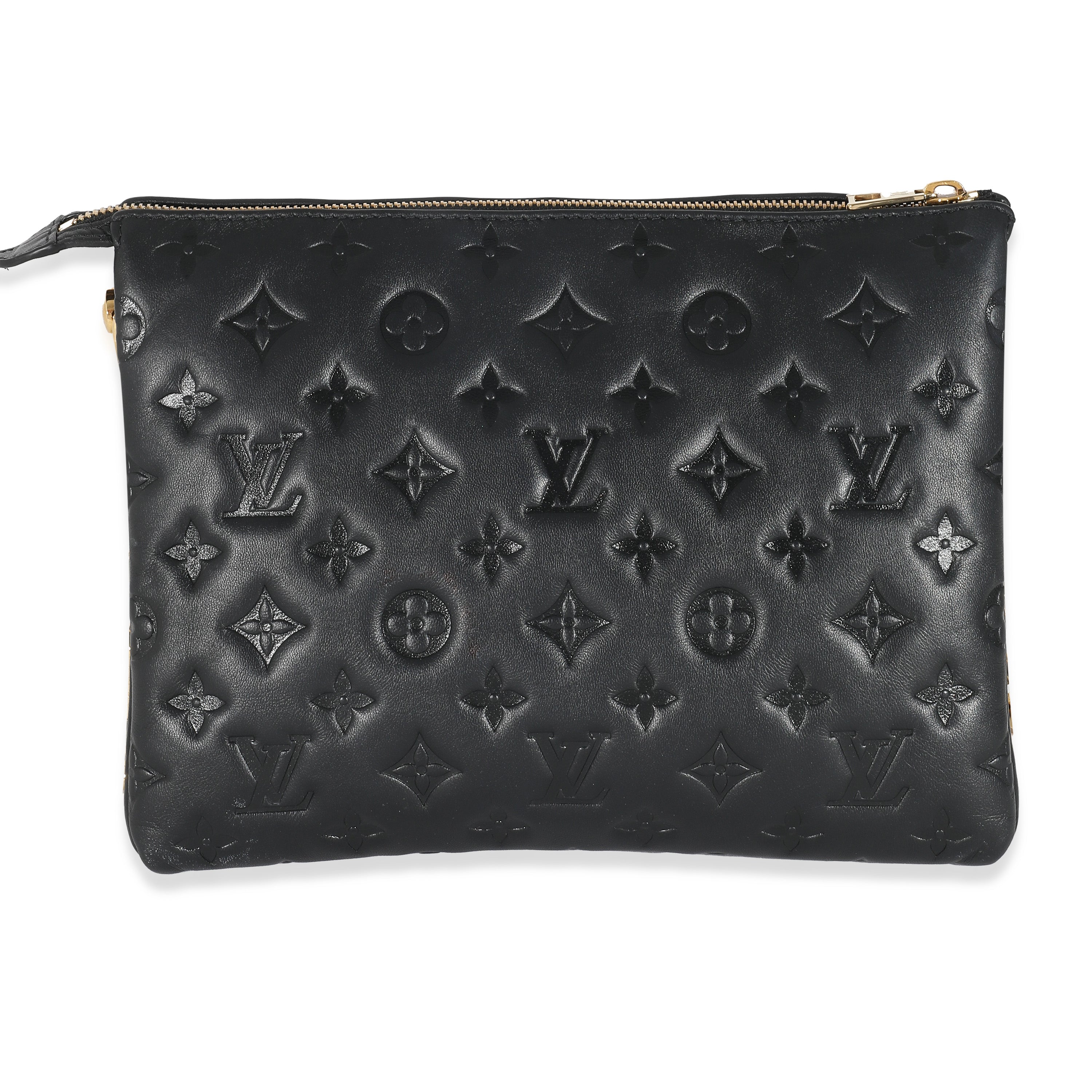 Louis Vuitton Louis Vuitton Black Puffy Lambskin Coussin PM