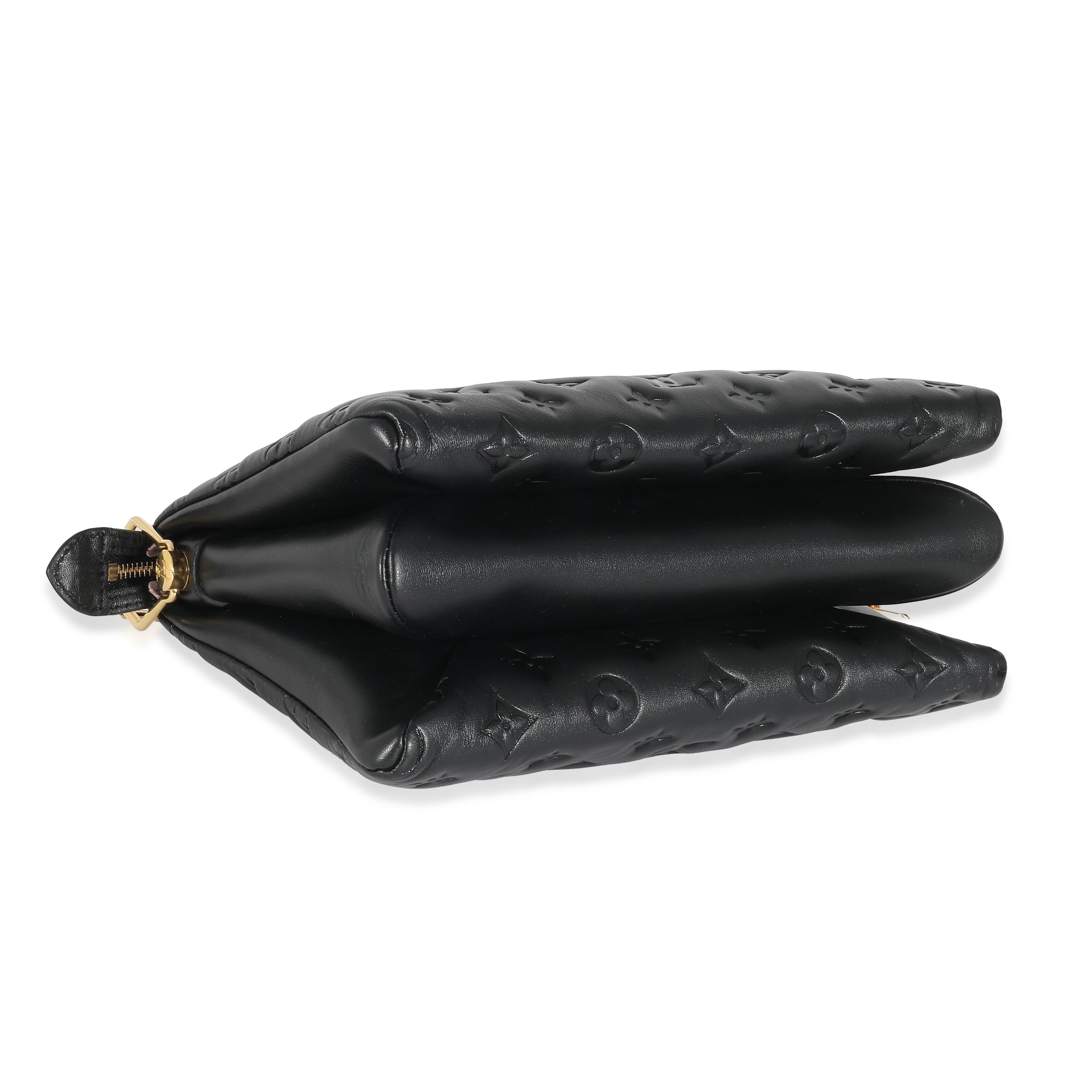 Louis Vuitton Louis Vuitton Black Puffy Lambskin Coussin PM