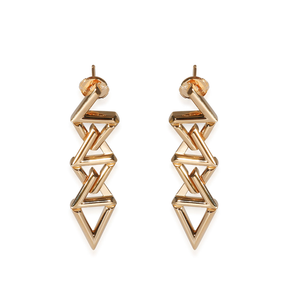 Louis Vuitton LV Volt Curb Chain Earrings in 18k Yellow Gold