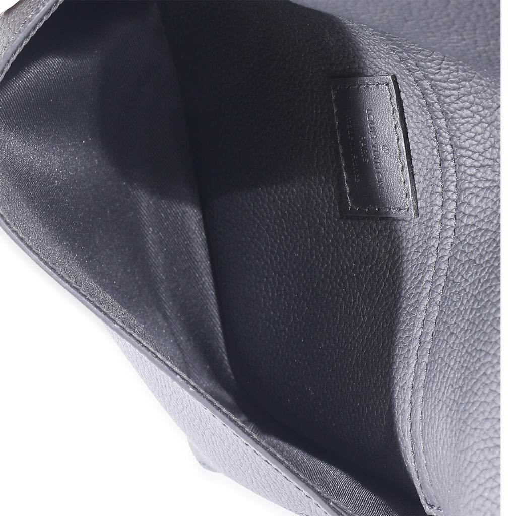 Louis Vuitton Louis Vuitton Black Grained Calfskin Aerogram Takeoff Sling Bag