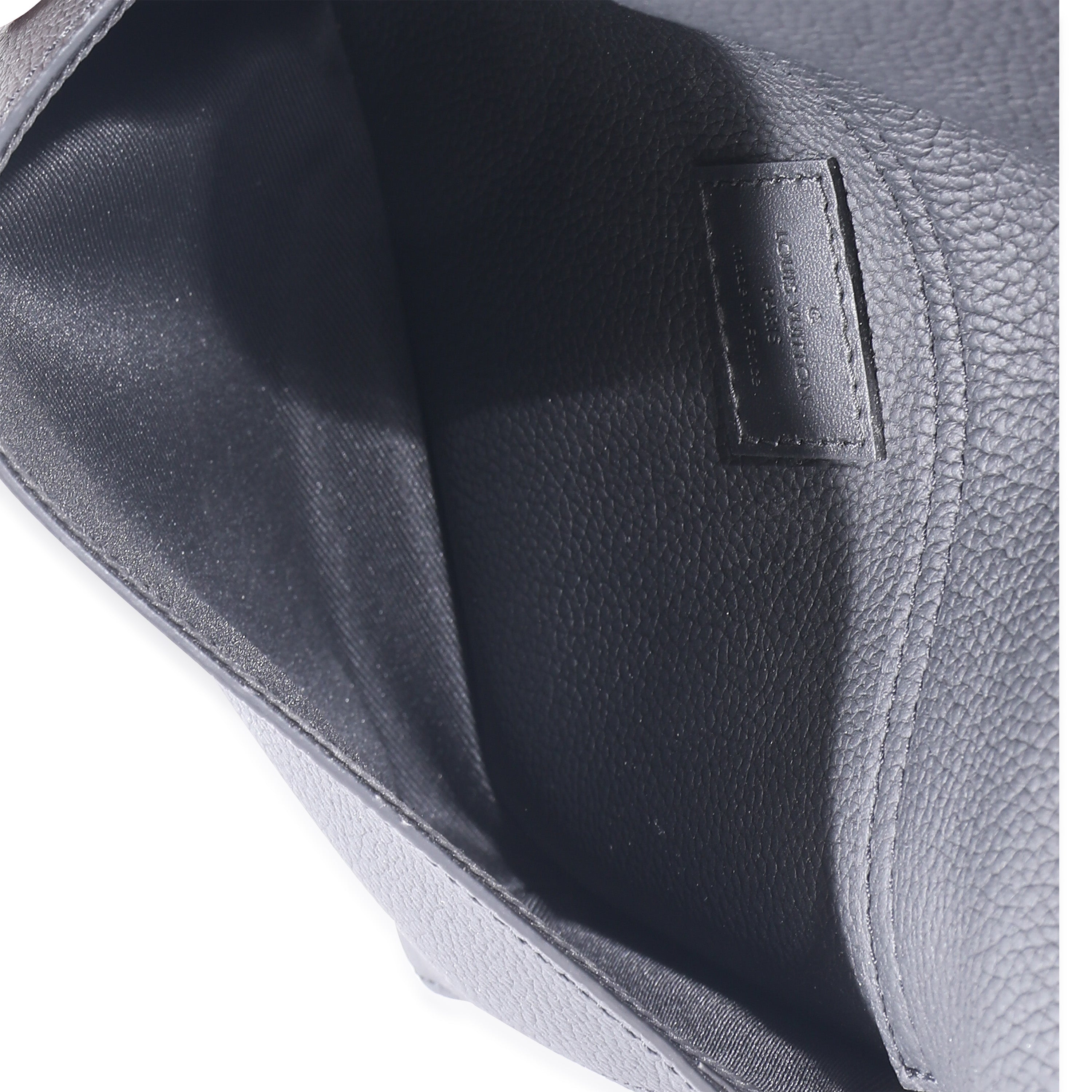 Louis Vuitton Louis Vuitton Black Grained Calfskin Aerogram Takeoff Sling Bag