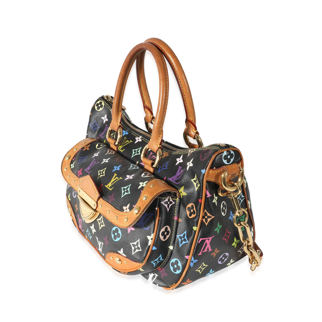 Louis Vuitton Louis Vuitton Black Multicolor Monogram Canvas Rita
