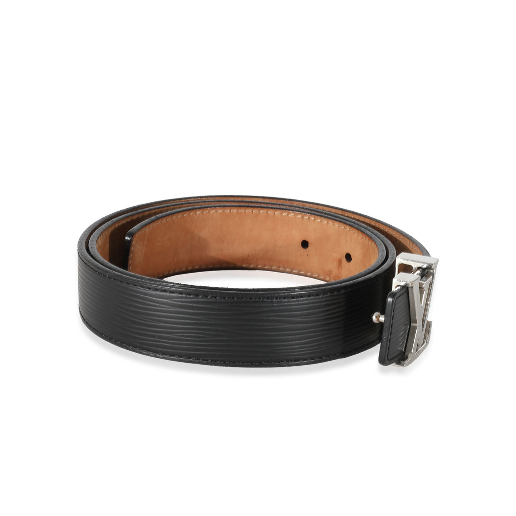 Louis Vuitton Louis Vuitton Black Epi Initiales Belt 85