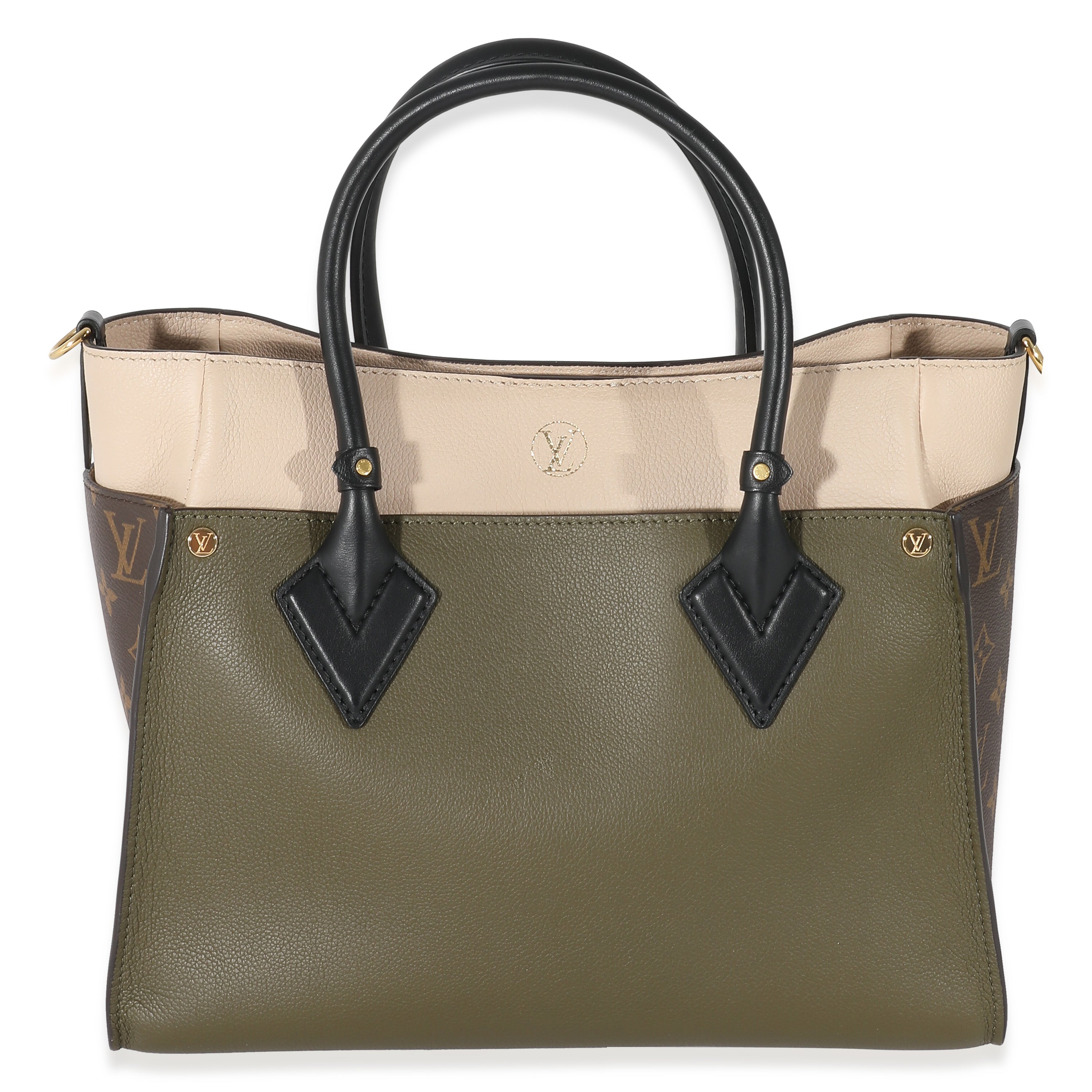 Louis Vuitton Laurier Calfskin Monogram Canvas On My Side MM