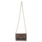 Louis Vuitton Louis Vuitton Black Damier Ebene Canvas Vavin Chain Wallet