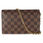 Louis Vuitton Louis Vuitton Black Damier Ebene Canvas Vavin Chain Wallet