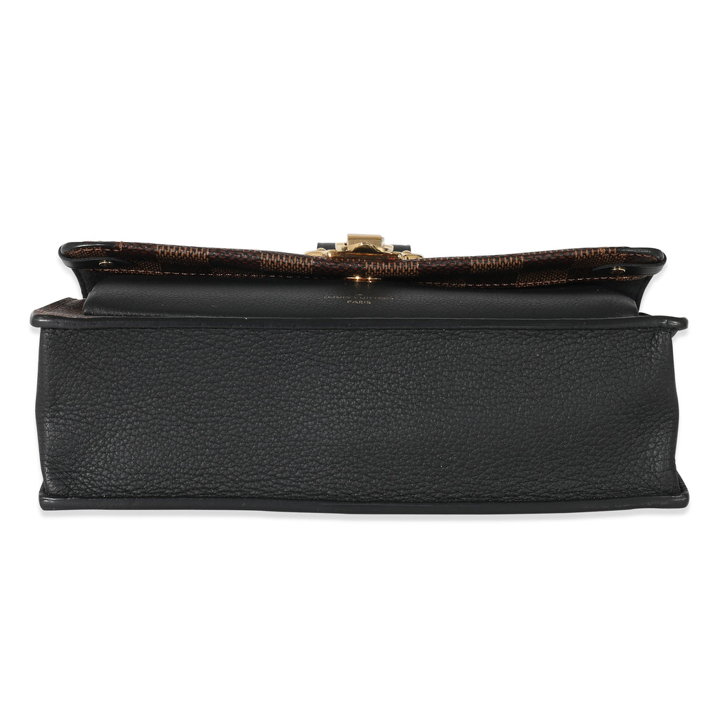 Louis Vuitton Louis Vuitton Black Damier Ebene Canvas Vavin Chain Wallet