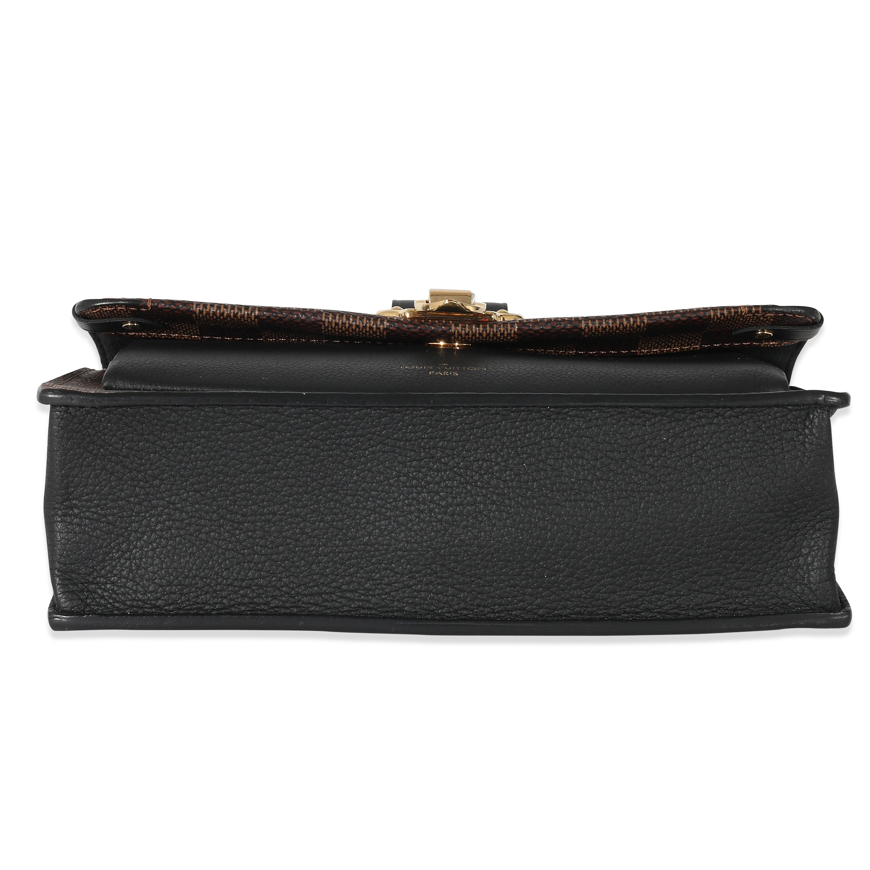 Louis Vuitton Louis Vuitton Black Damier Ebene Canvas Vavin Chain Wallet