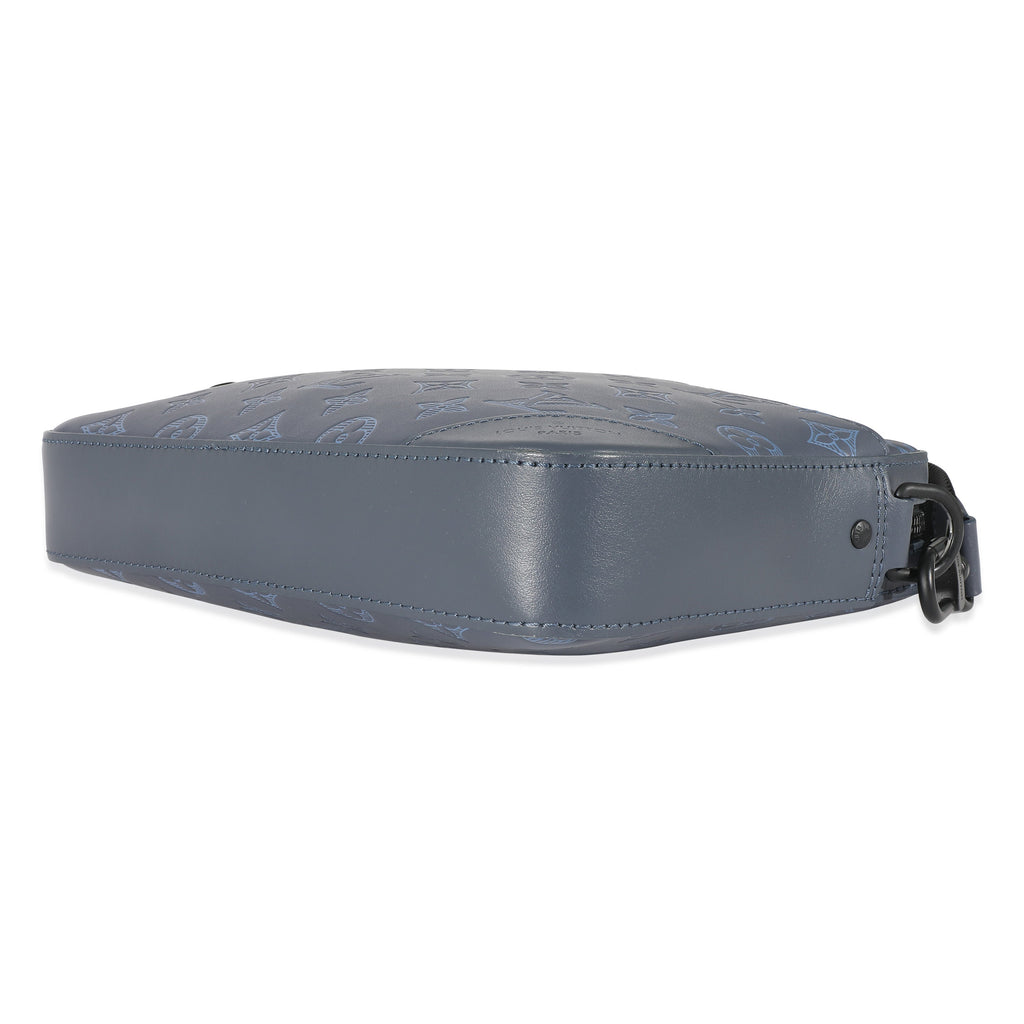 Louis Vuitton Navy Monogram Shadow Calfskin Duo Messenger
