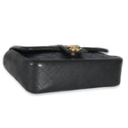 Chanel Navy Black Quilted Lambskin Medium Elegant CC Flap Bag