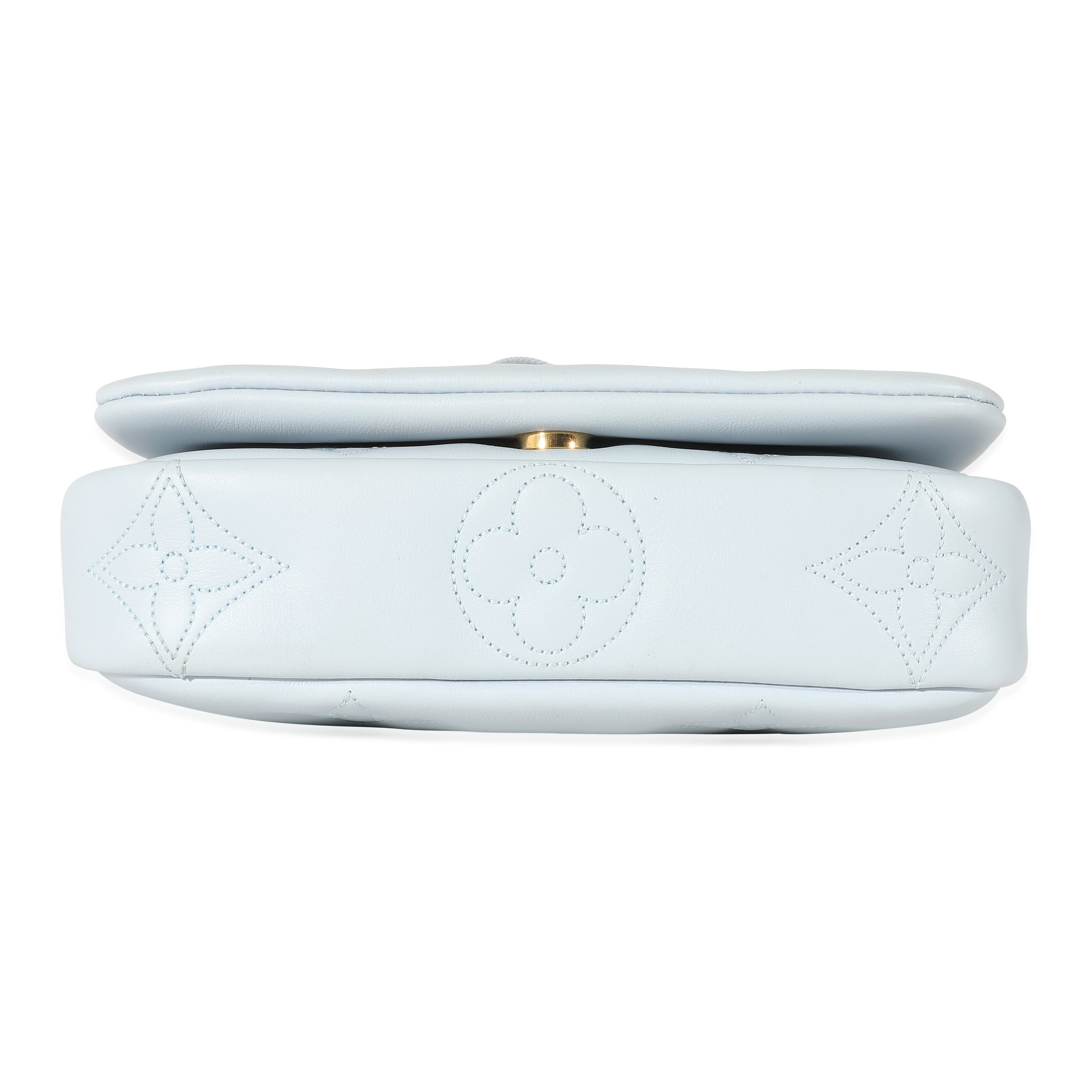 Louis Vuitton Louis Vuitton Bleu Glacier Bubblegram Wallet On Strap