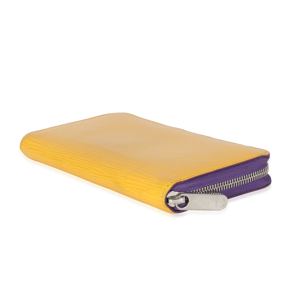 Louis Vuitton Louis Vuitton Purple Yellow Epi Zippy Wallet
