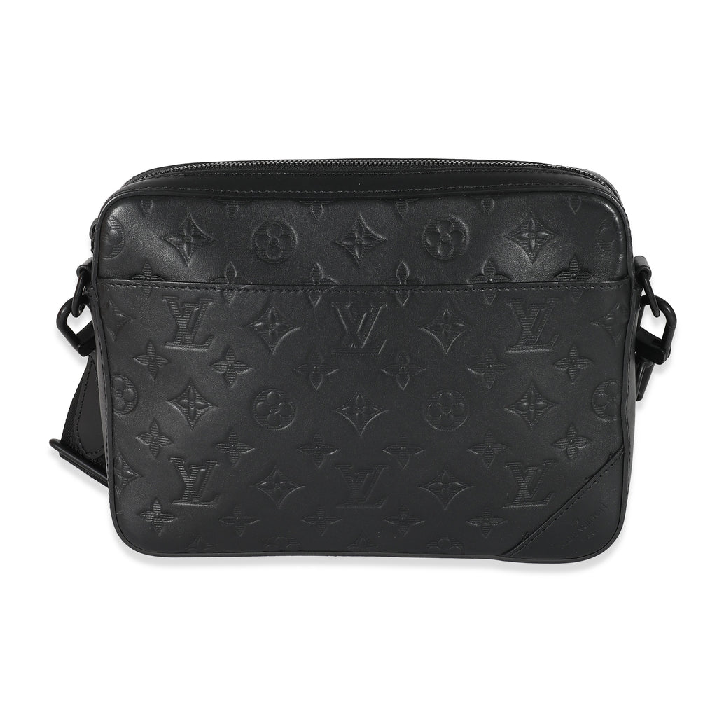 Louis Vuitton Louis Vuitton Black Monogram Shadow Leather Duo Messenger Bag