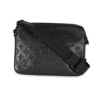 Louis Vuitton Louis Vuitton Black Monogram Shadow Leather Duo Messenger Bag