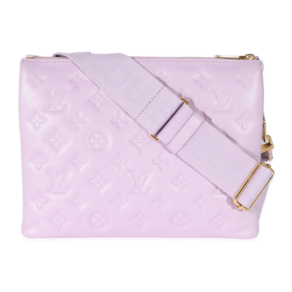 Louis Vuitton Louis Vuitton Parme Monogram Embossed Puffy Lambskin Coussin PM