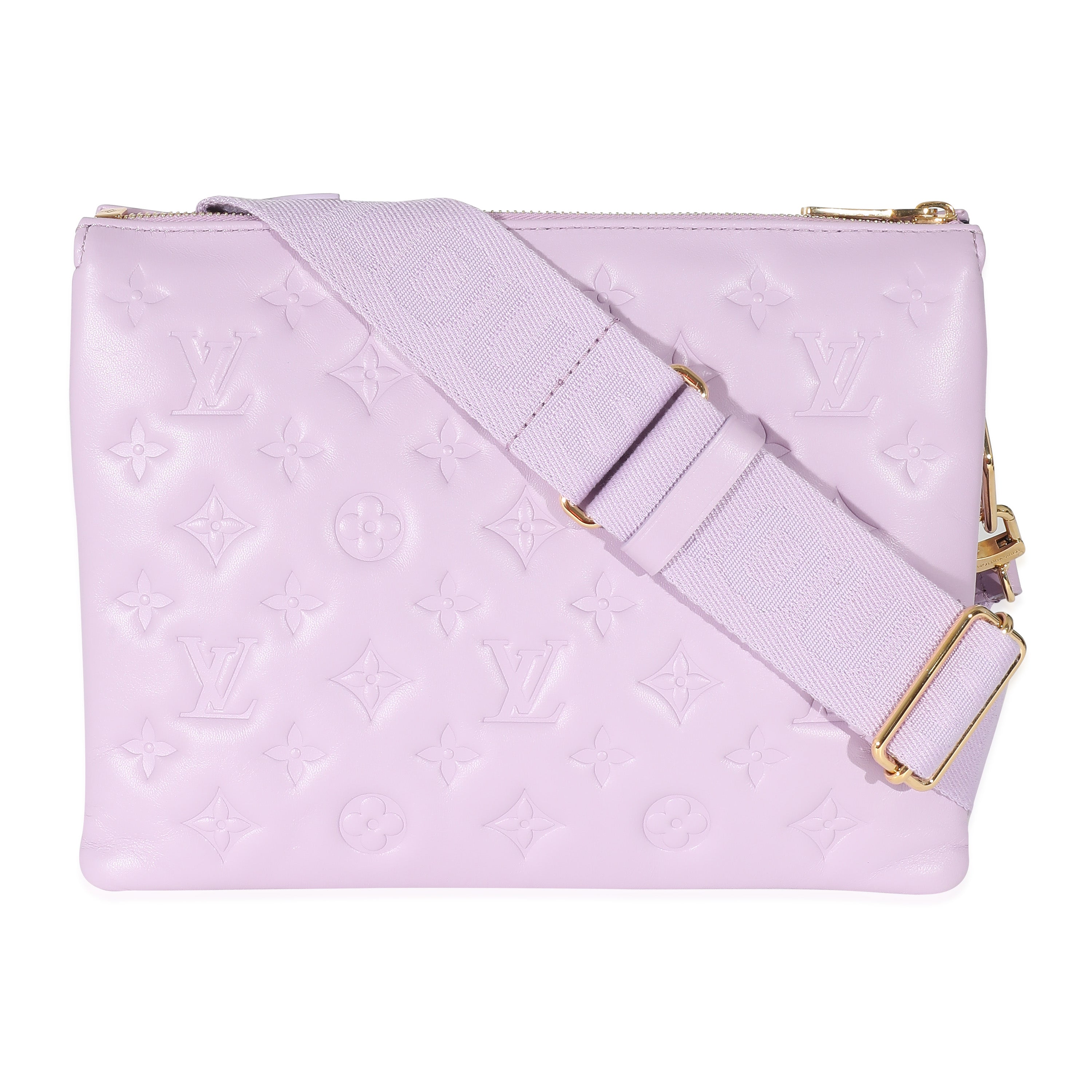 Louis Vuitton Louis Vuitton Parme Monogram Embossed Puffy Lambskin Coussin PM