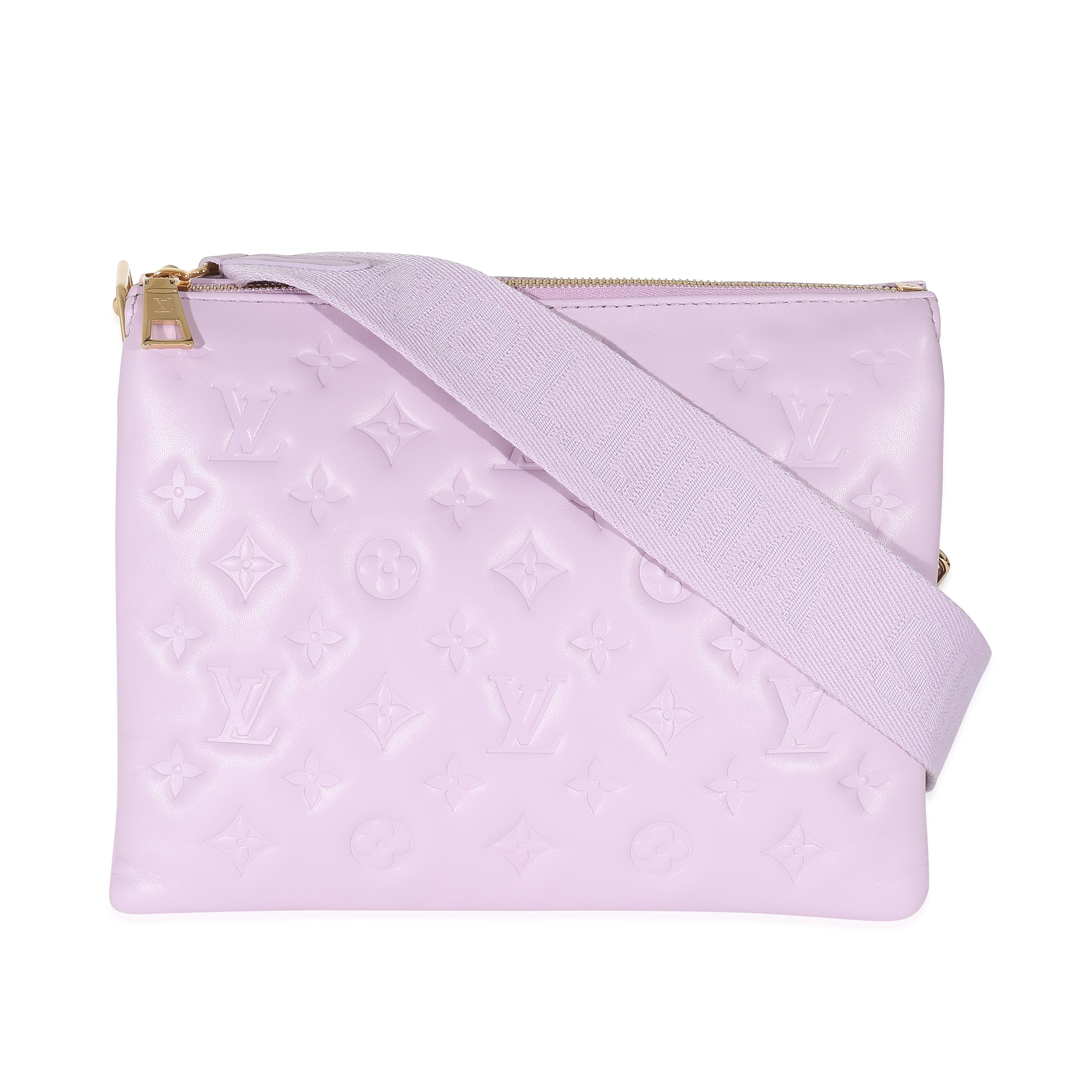 Louis Vuitton Louis Vuitton Parme Monogram Embossed Puffy Lambskin Coussin PM