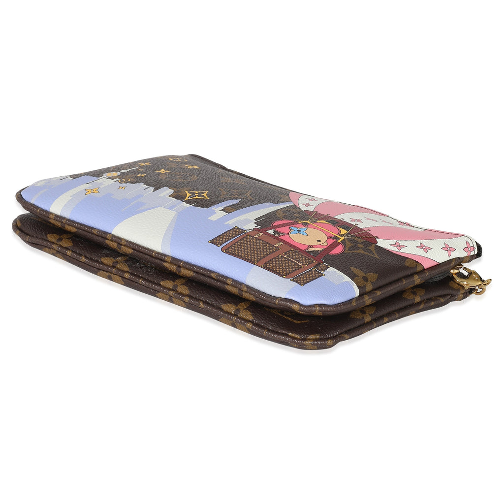 Louis Vuitton Louis Vuitton Monogram Canvas Vivienne Christmas Animation Double Zip Pochette