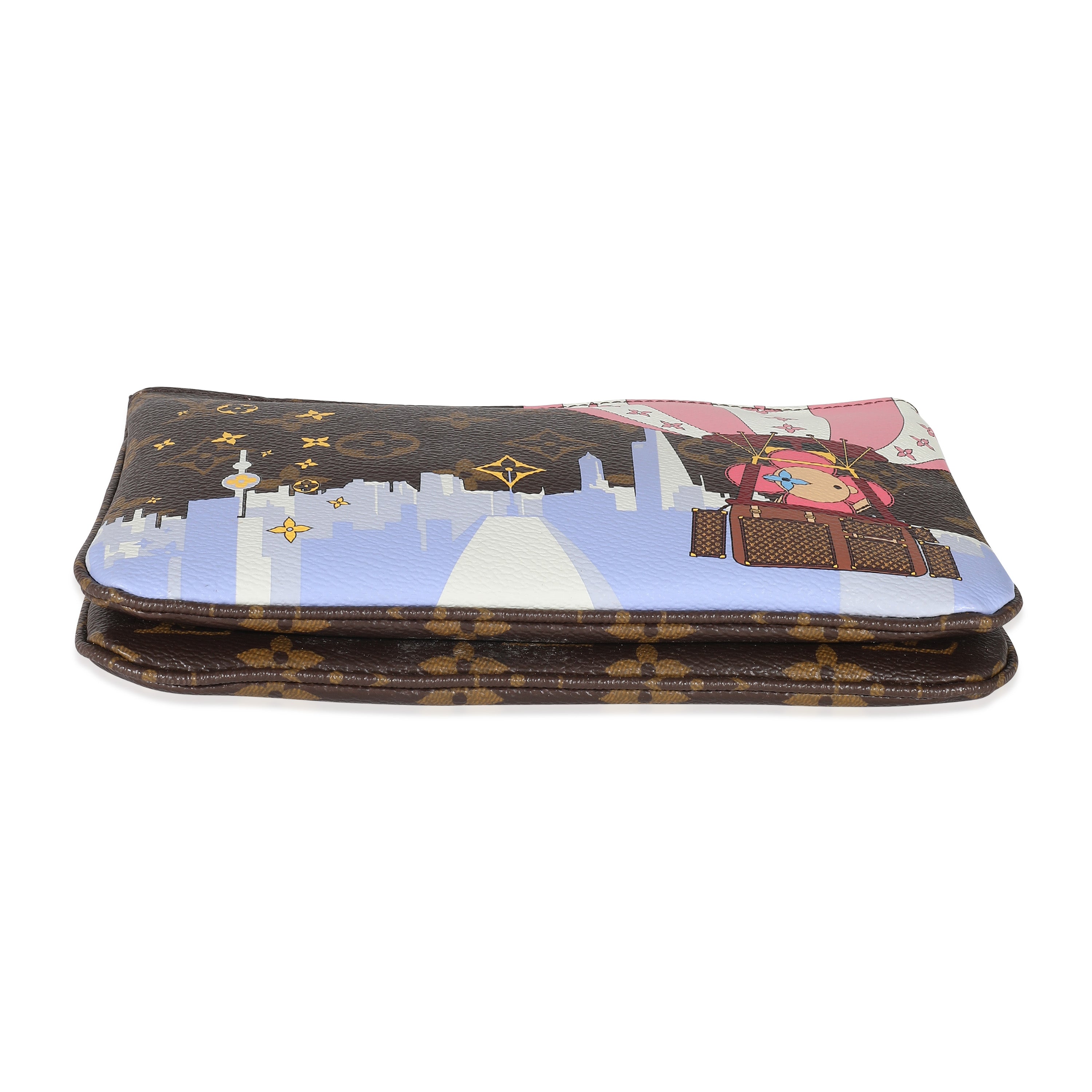 Louis Vuitton Louis Vuitton Monogram Canvas Vivienne Christmas Animation Double Zip Pochette