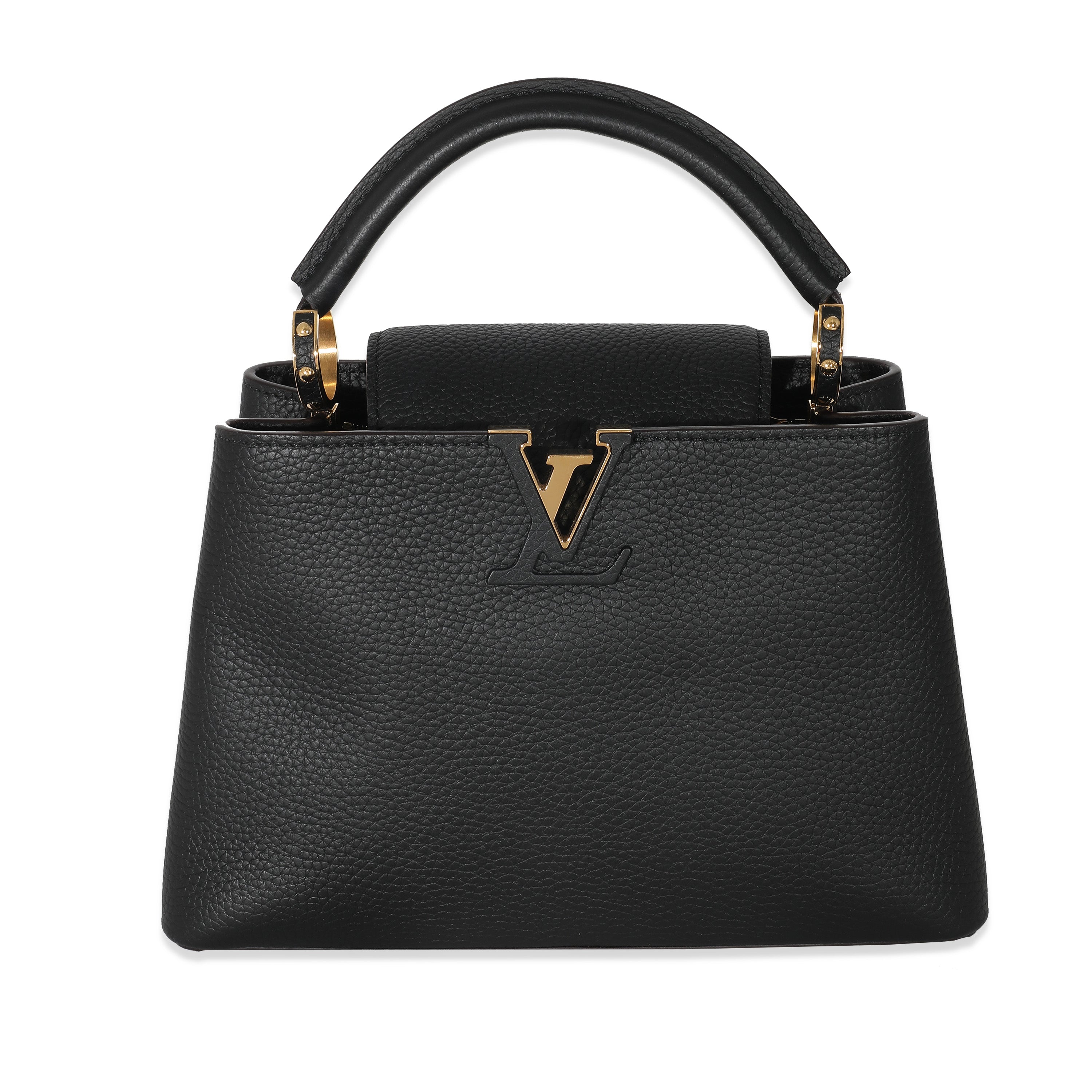 Louis Vuitton Louis Vuitton Black Taurillon Capucines BB
