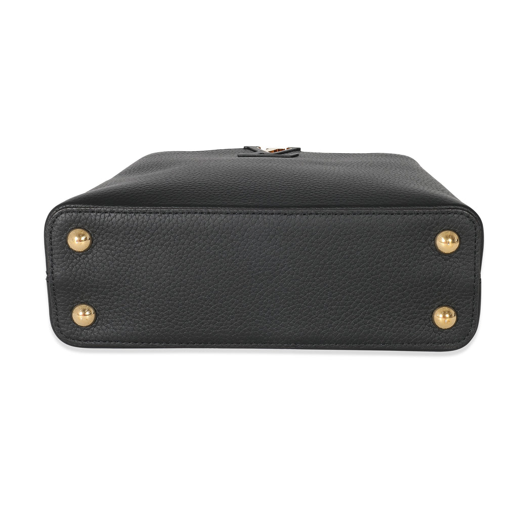 Louis Vuitton Louis Vuitton Black Taurillon Capucines BB