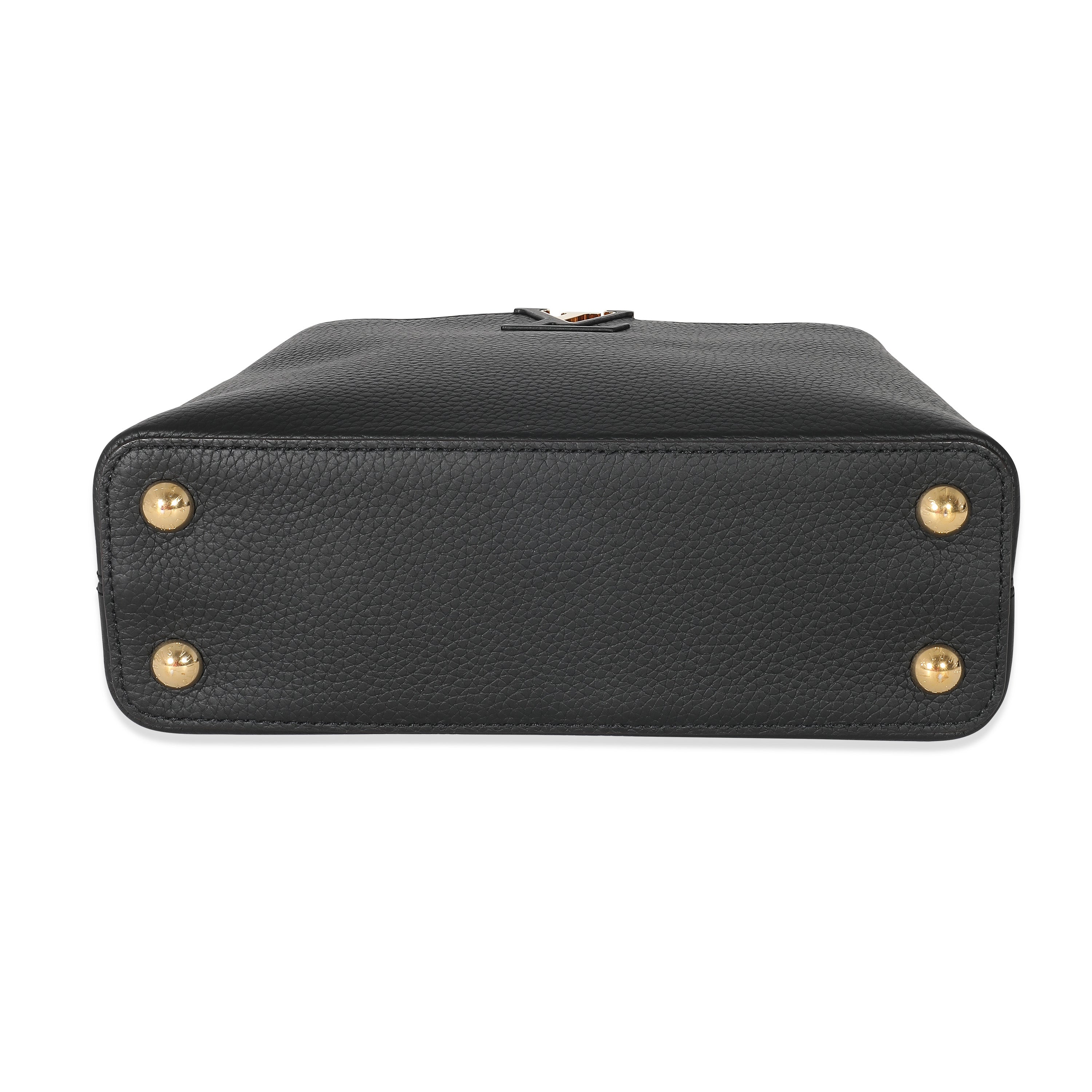 Louis Vuitton Louis Vuitton Black Taurillon Capucines BB