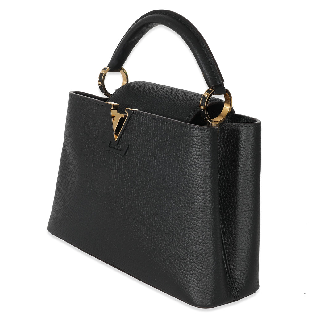 Louis Vuitton Louis Vuitton Black Taurillon Capucines BB