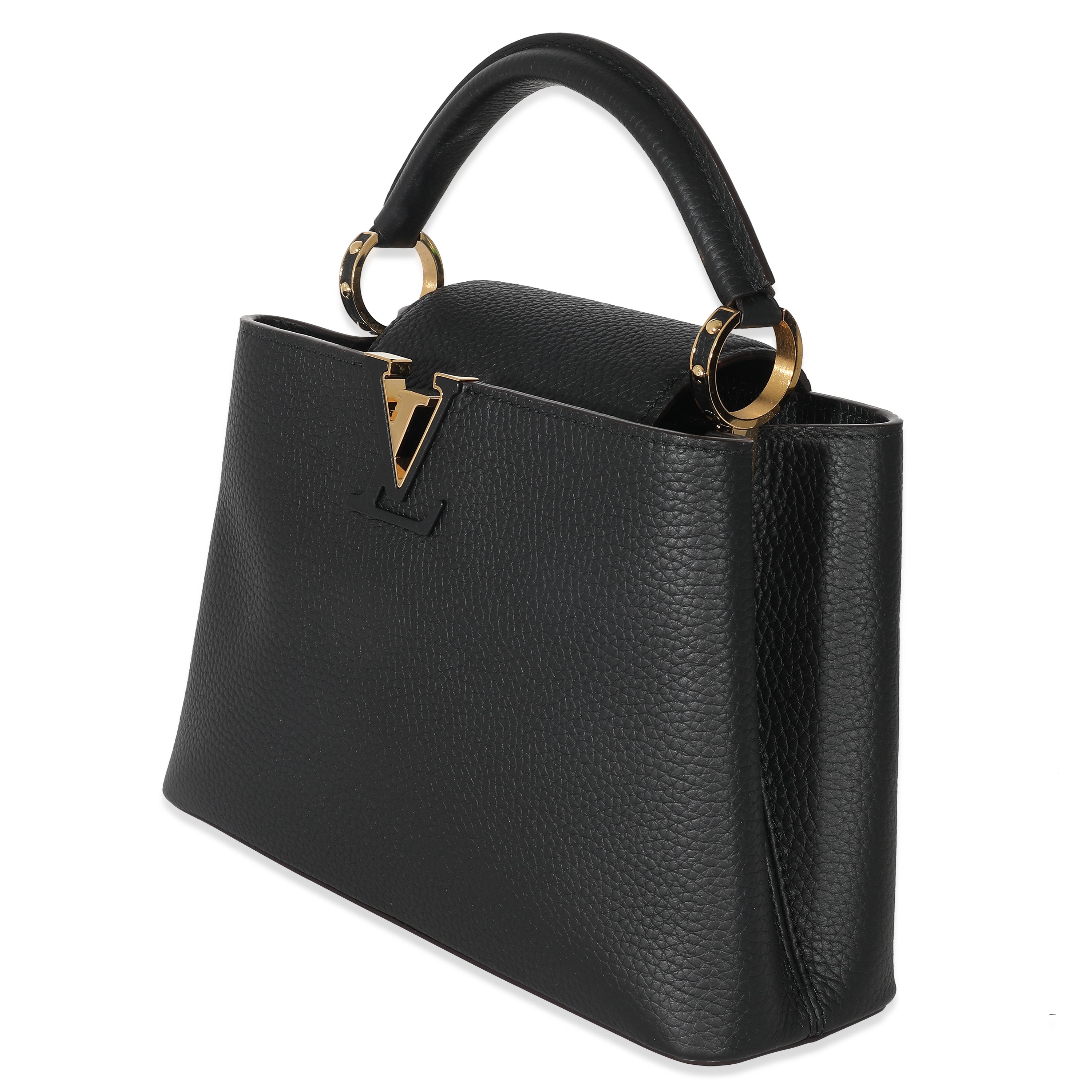 Louis Vuitton Louis Vuitton Black Taurillon Capucines BB