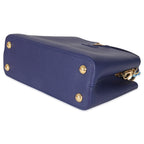 Louis Vuitton Louis Vuitton Taurillon Blue Tan Monogram Flowers Capucines BB