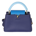 Louis Vuitton Louis Vuitton Taurillon Blue Tan Monogram Flowers Capucines BB
