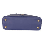 Louis Vuitton Louis Vuitton Taurillon Blue Tan Monogram Flowers Capucines BB