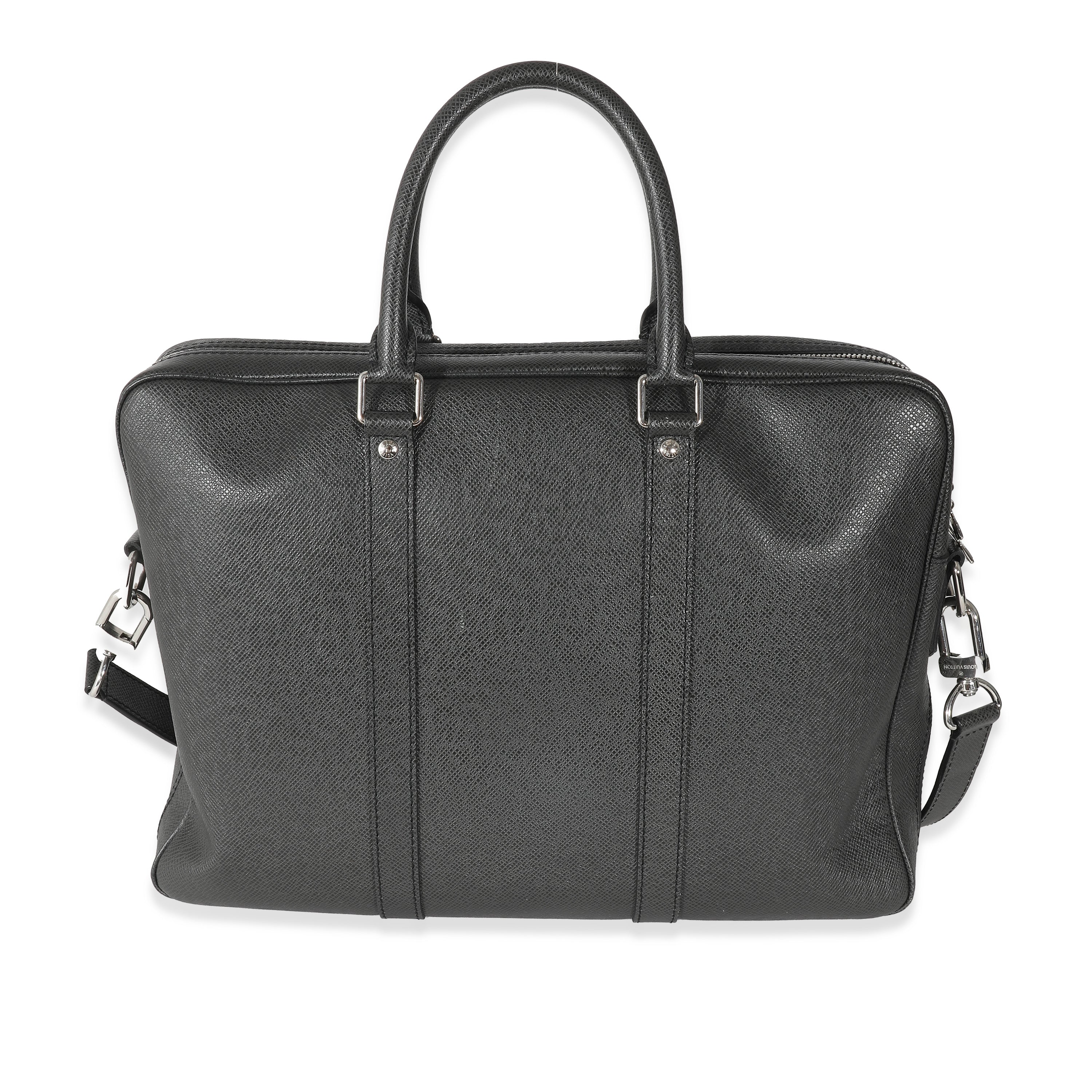 Louis Vuitton Black Taiga Porte-Documents Voyage PM