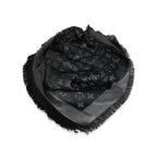 Louis Vuitton Louis Vuitton Black Silk Blend Monogram Shine Shawl