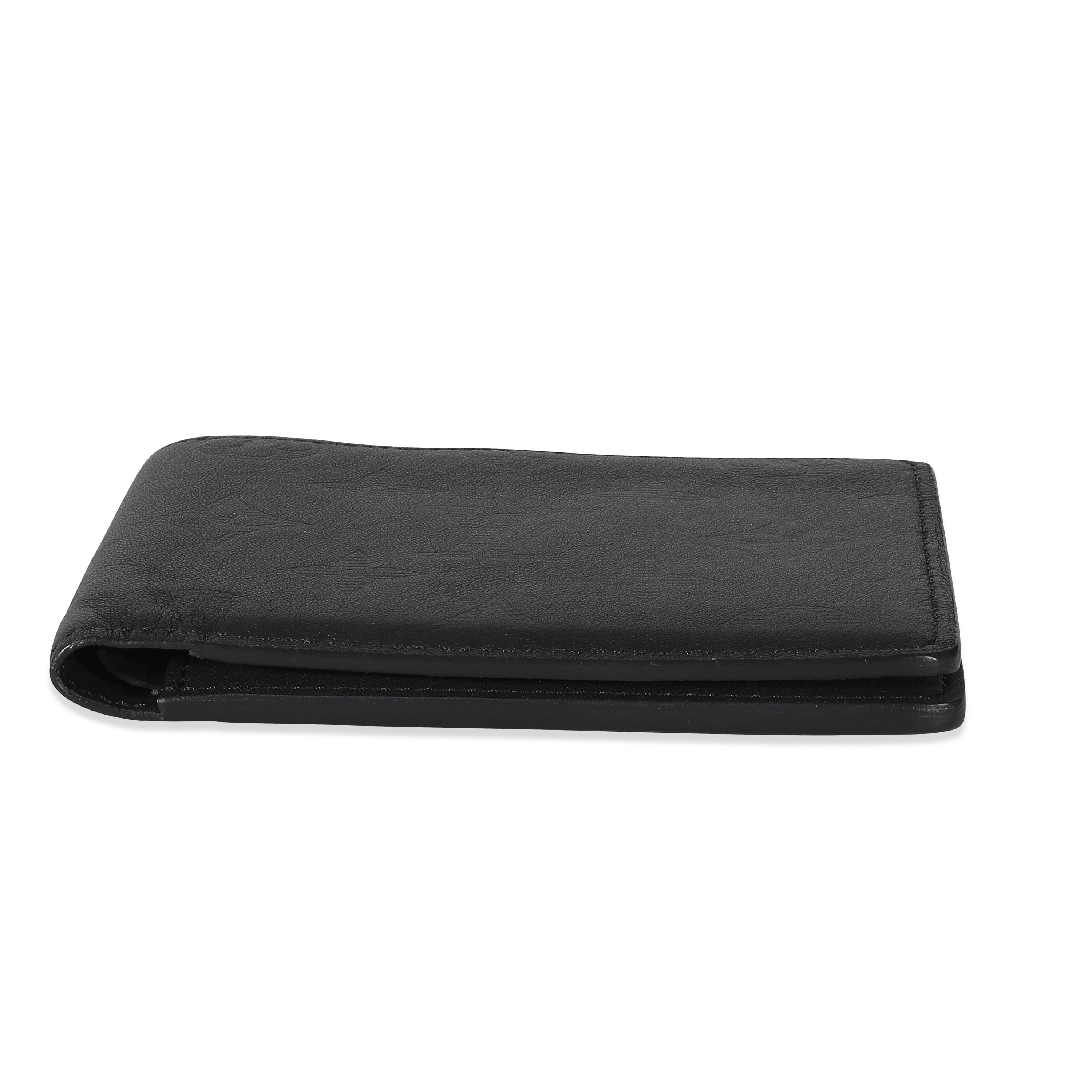 Louis Vuitton Black Monogram Shadow Calfskin Multiple Wallet