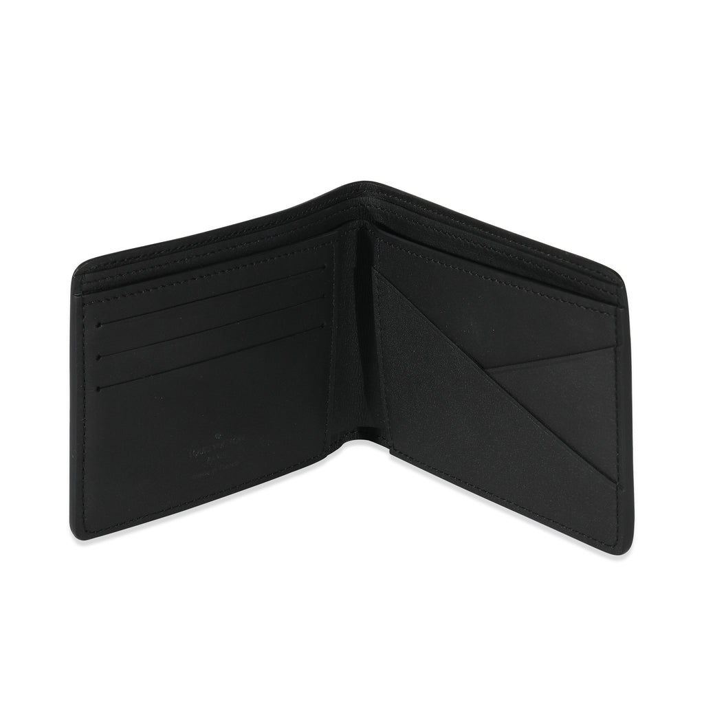 Louis Vuitton Black Monogram Shadow Calfskin Multiple Wallet