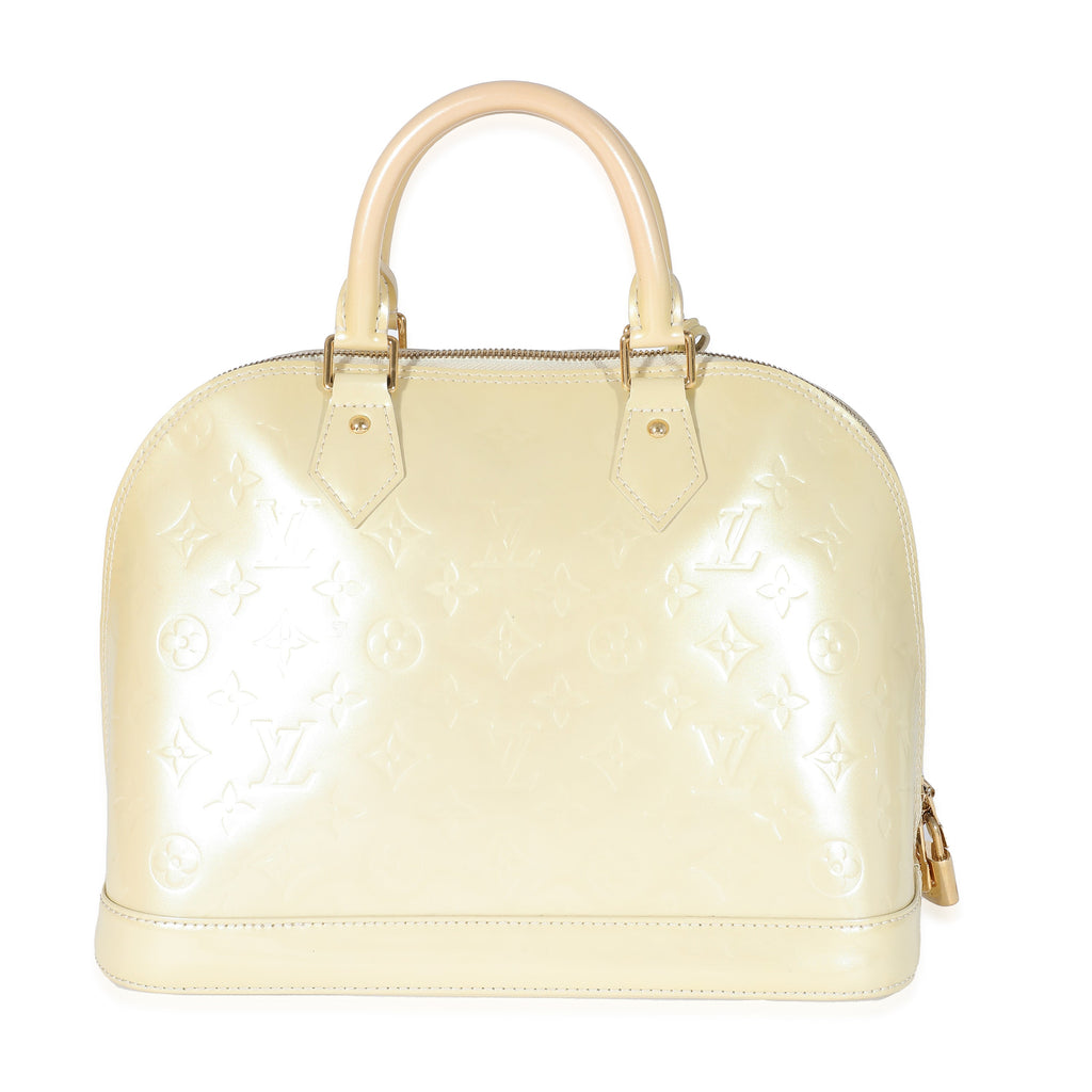 Louis Vuitton Louis Vuitton Blanc Corail Monogram Vernis Alma PM