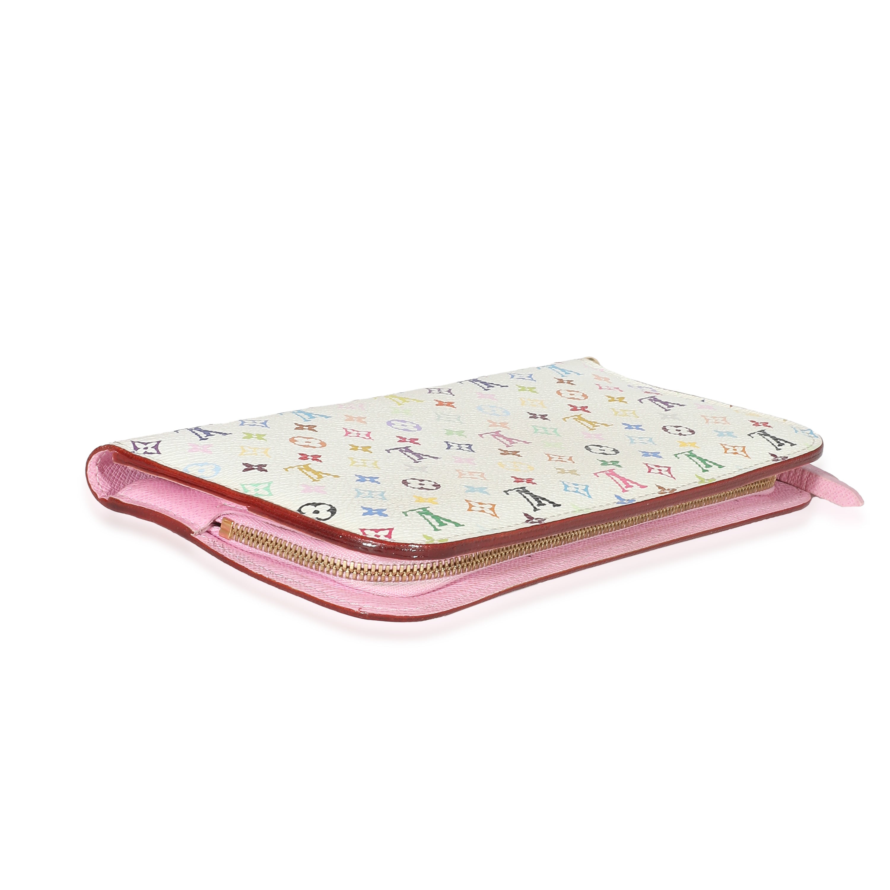 Louis Vuitton Louis Vuitton White Multicolor Canvas Insolite Wallet