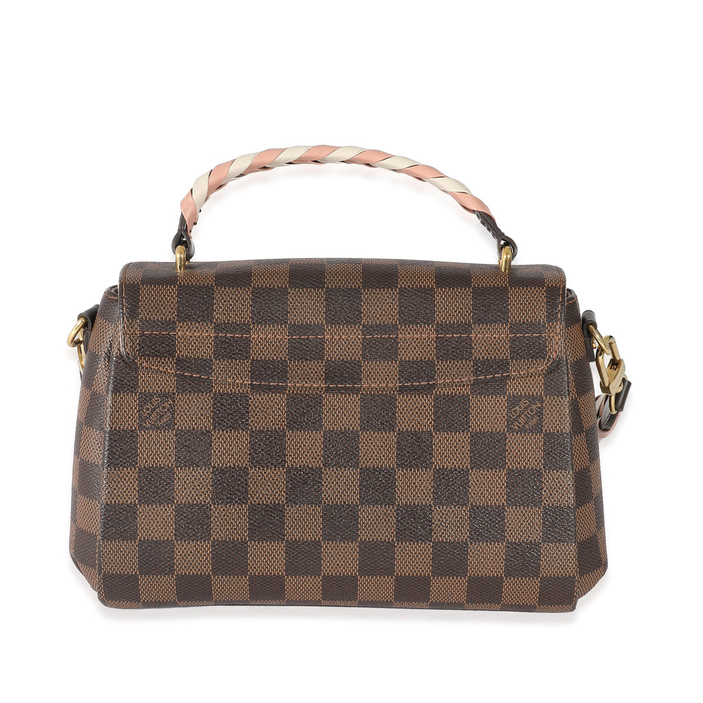 Louis Vuitton Louis Vuitton Cream Pink Damier Ebene Canvas Braided Croisette