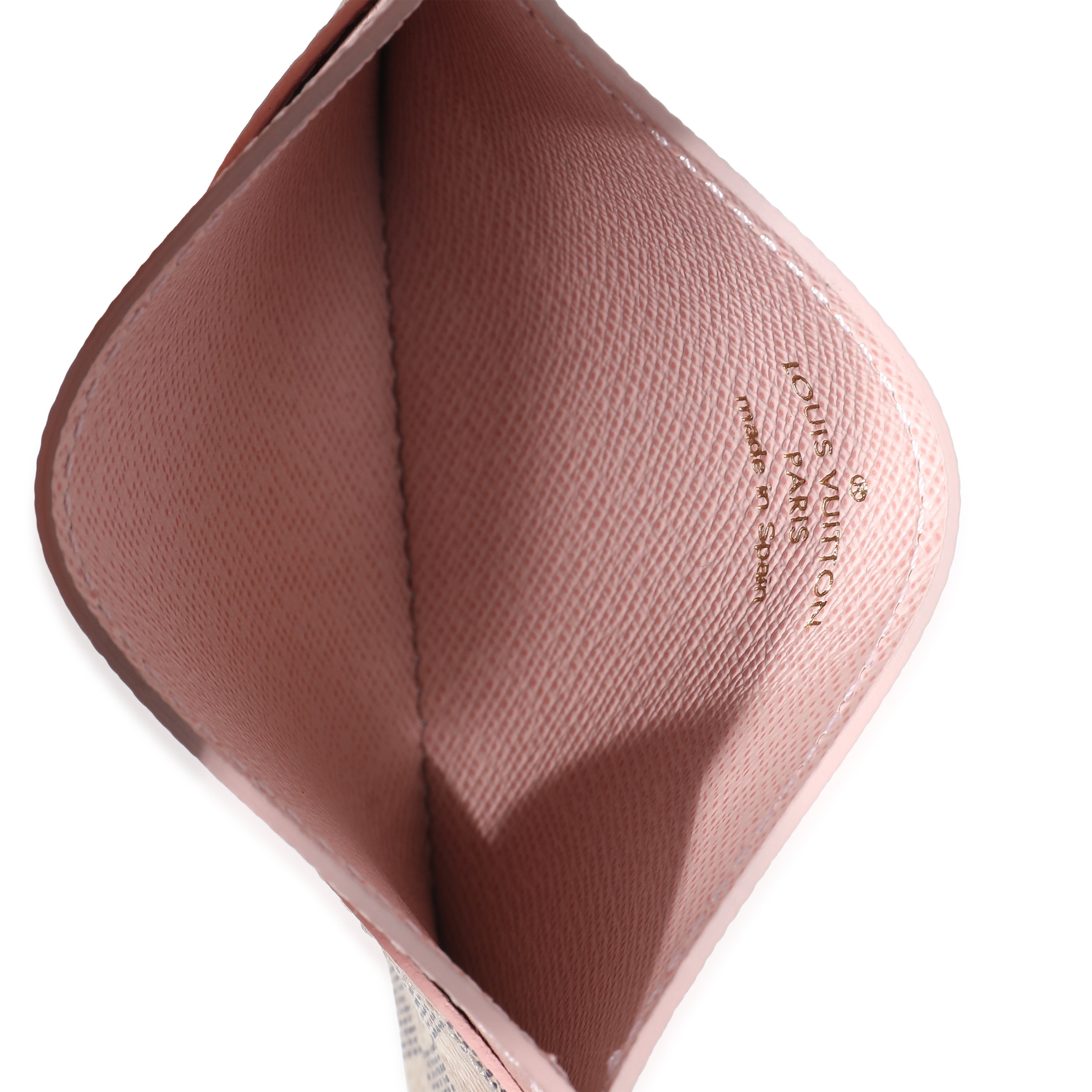 Louis Vuitton Louis Vuitton Rose Ballerine Damier Azur Canvas Daily Card Holder