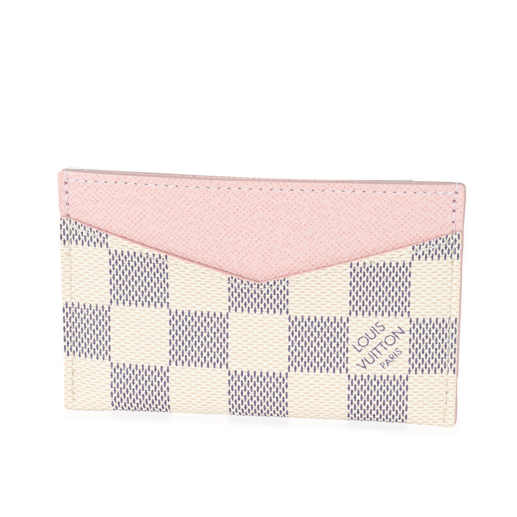 Louis Vuitton Louis Vuitton Rose Ballerine Damier Azur Canvas Daily Card Holder