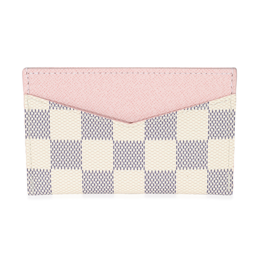 Louis Vuitton Louis Vuitton Rose Ballerine Damier Azur Canvas Daily Card Holder