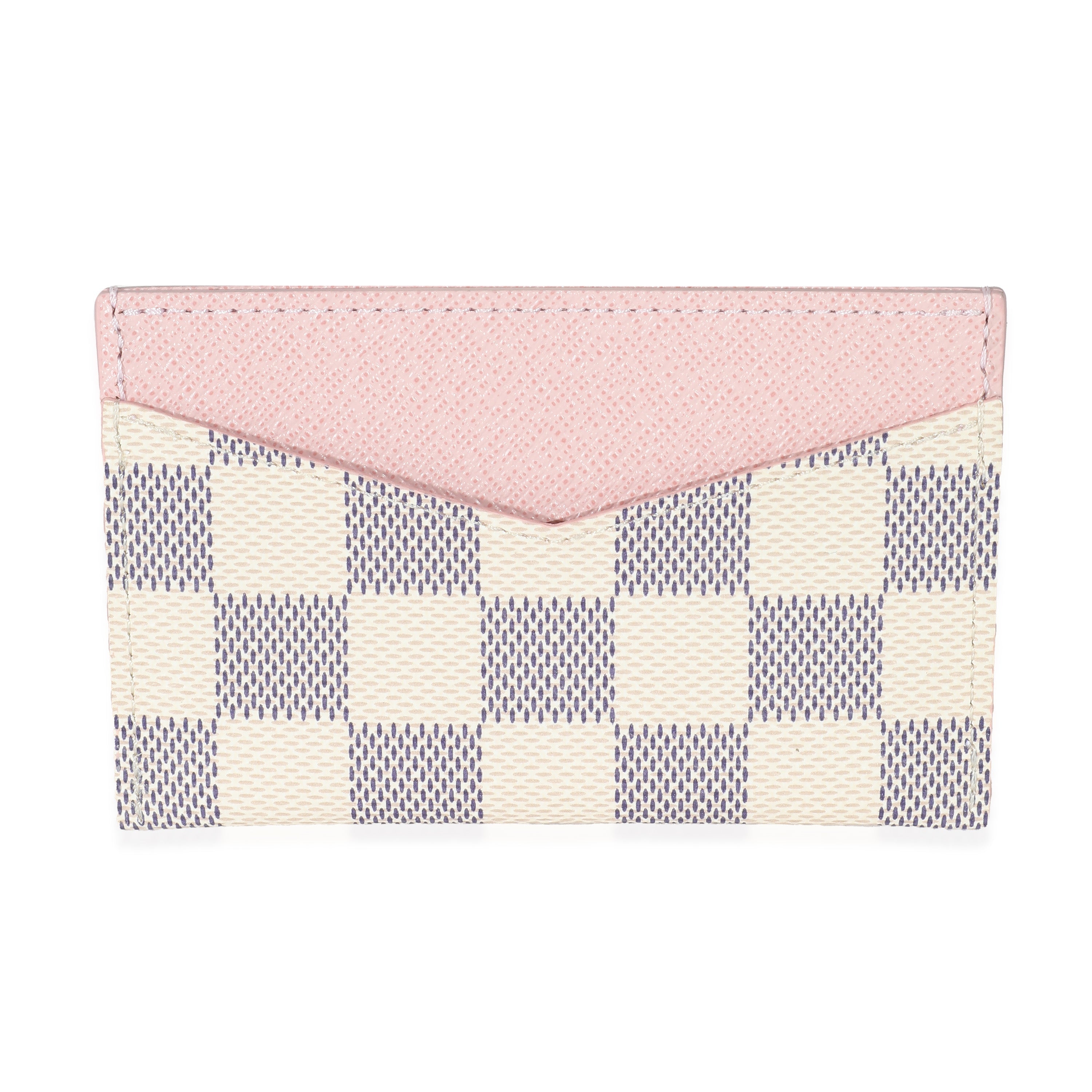 Louis Vuitton Louis Vuitton Rose Ballerine Damier Azur Canvas Daily Card Holder