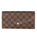Louis Vuitton Louis Vuitton Damier Ebene Canvas Sarah Wallet