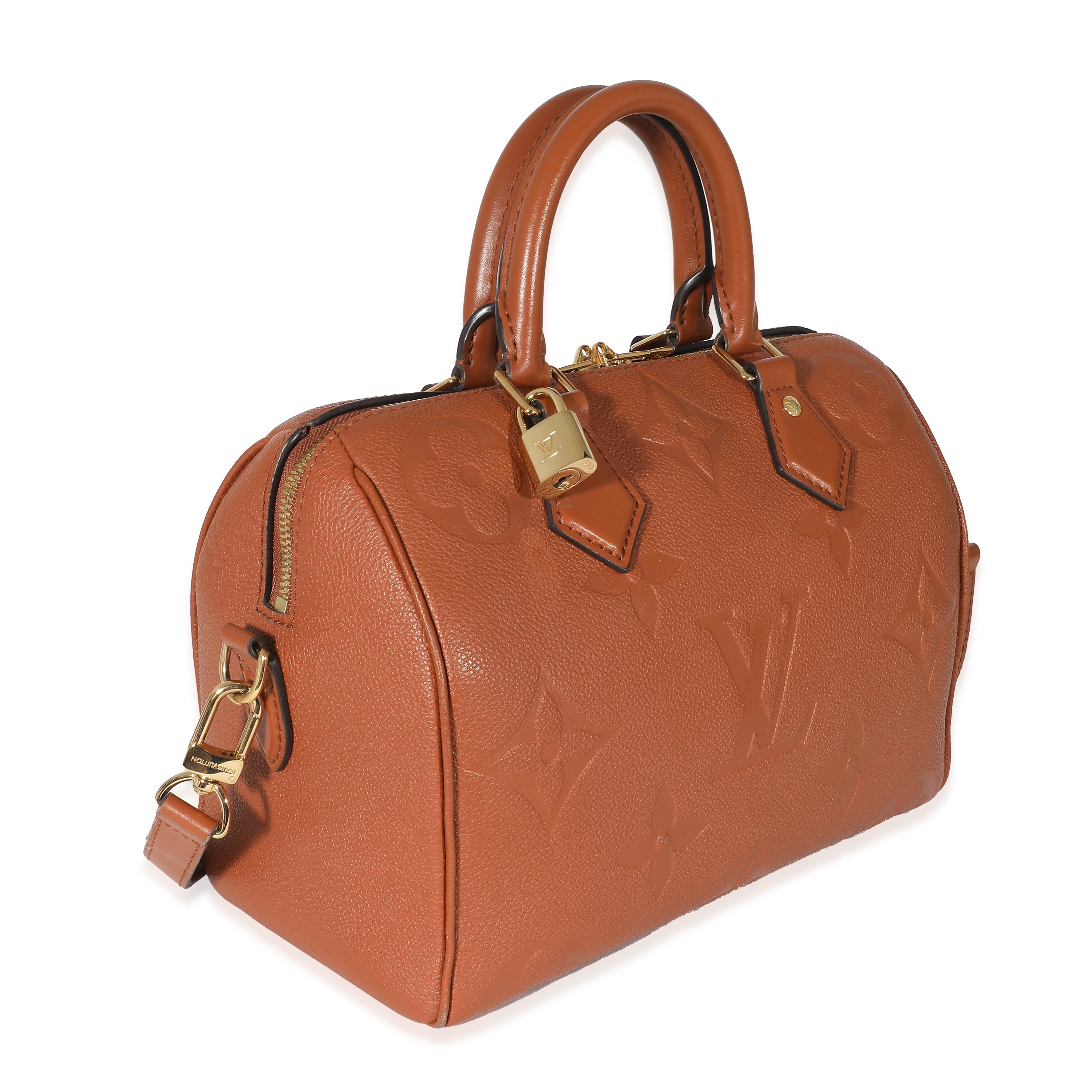 Louis Vuitton Louis Vuitton Cognac Giant Monogram Empreinte Speedy Bandouliere 25