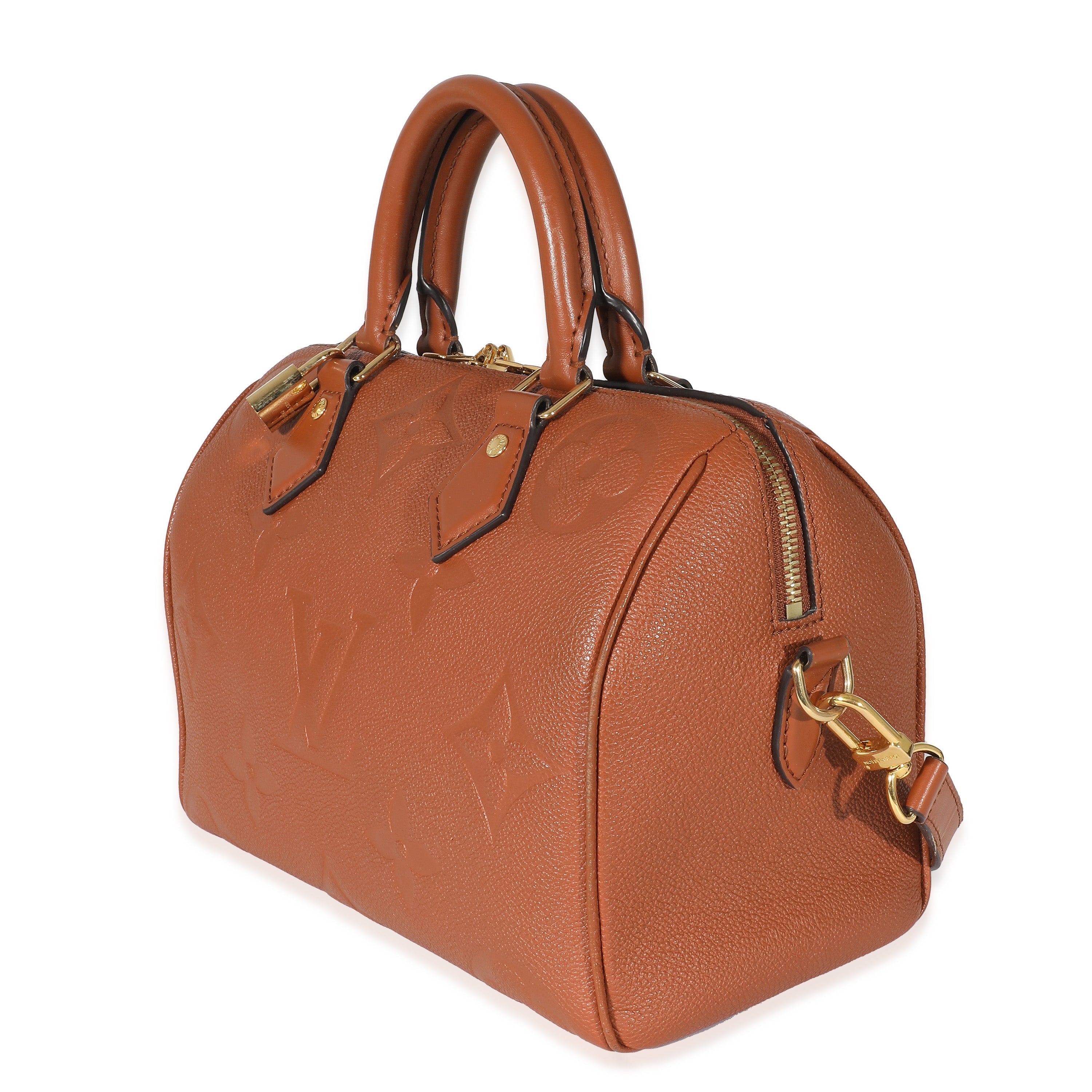 Louis Vuitton Louis Vuitton Cognac Giant Monogram Empreinte Speedy Bandouliere 25