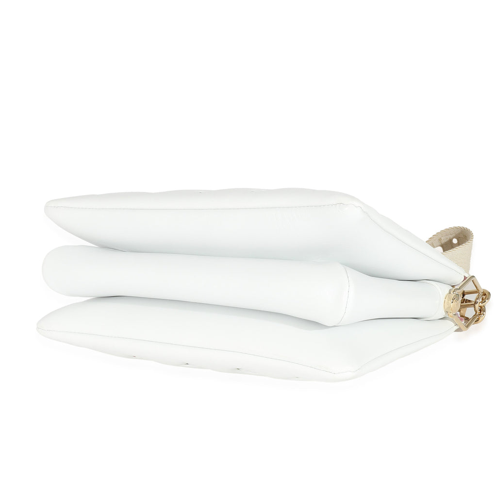 Louis Vuitton Louis Vuitton Cream Monogram Embossed Puffy Lambskin LV Garden Coussin PM