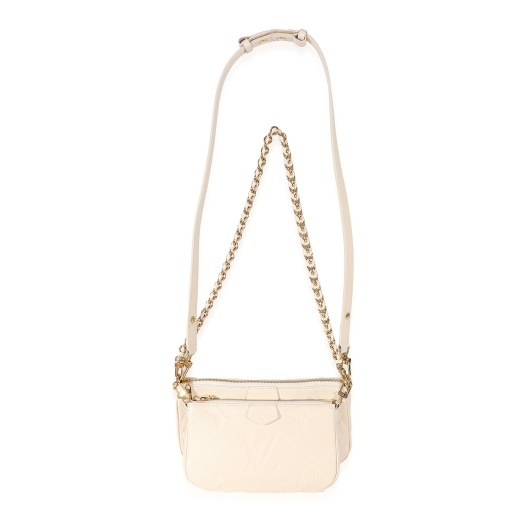 Louis Vuitton Louis Vuitton Cream Monogram Empreinte Multi Pochette Accessoires