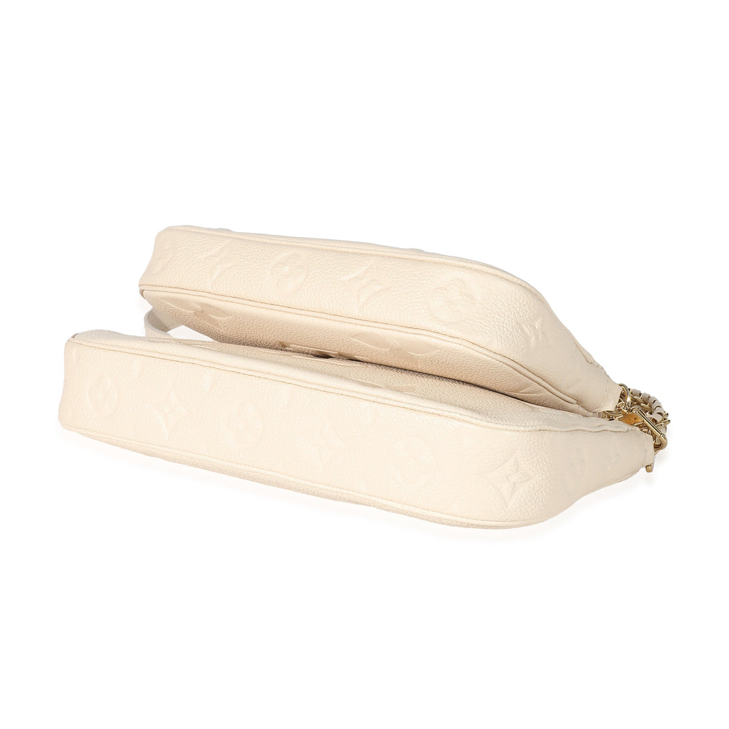 Louis Vuitton Louis Vuitton Cream Monogram Empreinte Multi Pochette Accessoires