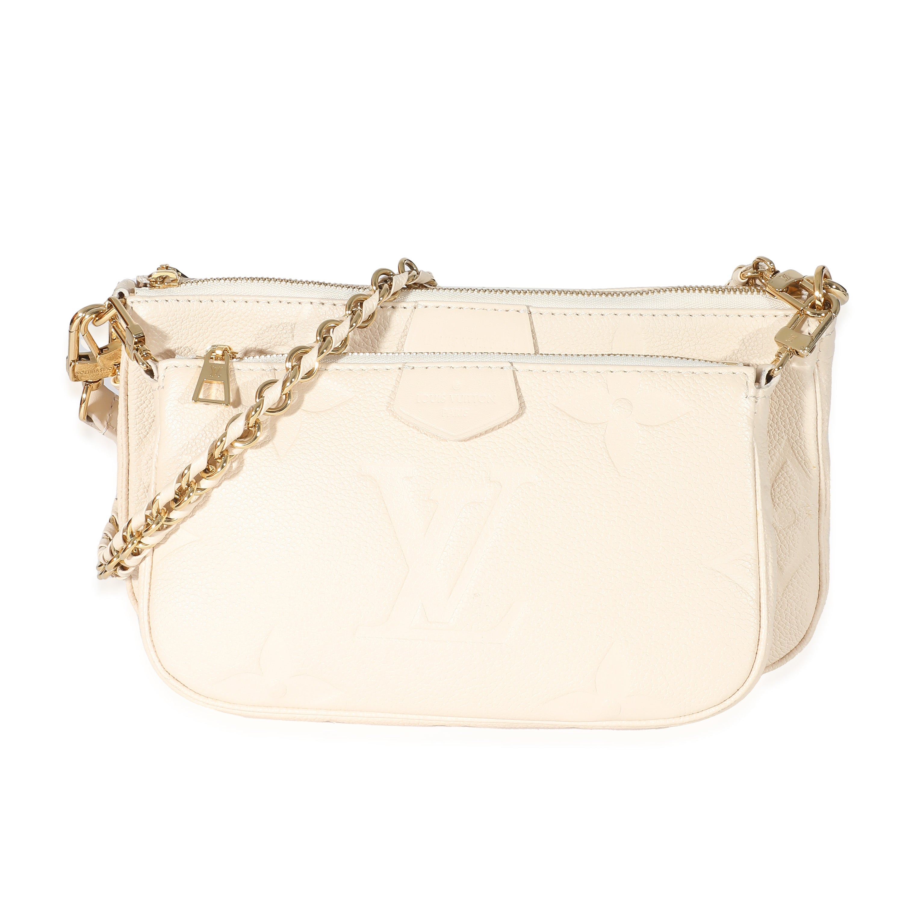Louis Vuitton Louis Vuitton Cream Monogram Empreinte Multi Pochette Accessoires